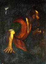 欧洲12-19世纪油画六_GUERCINO - A Bearded Man holding a Lamp
